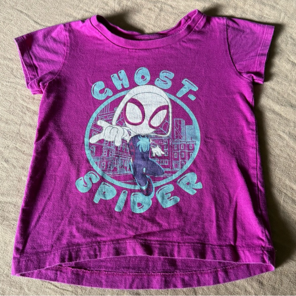 Girls Sz 4T Marvel Ghost Spider Spidey & His Amazing Friends T shirt Pink